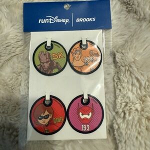 Brooks runDisney Character Running Tags Set